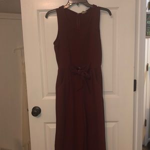 Rust colored wide leg jumper
